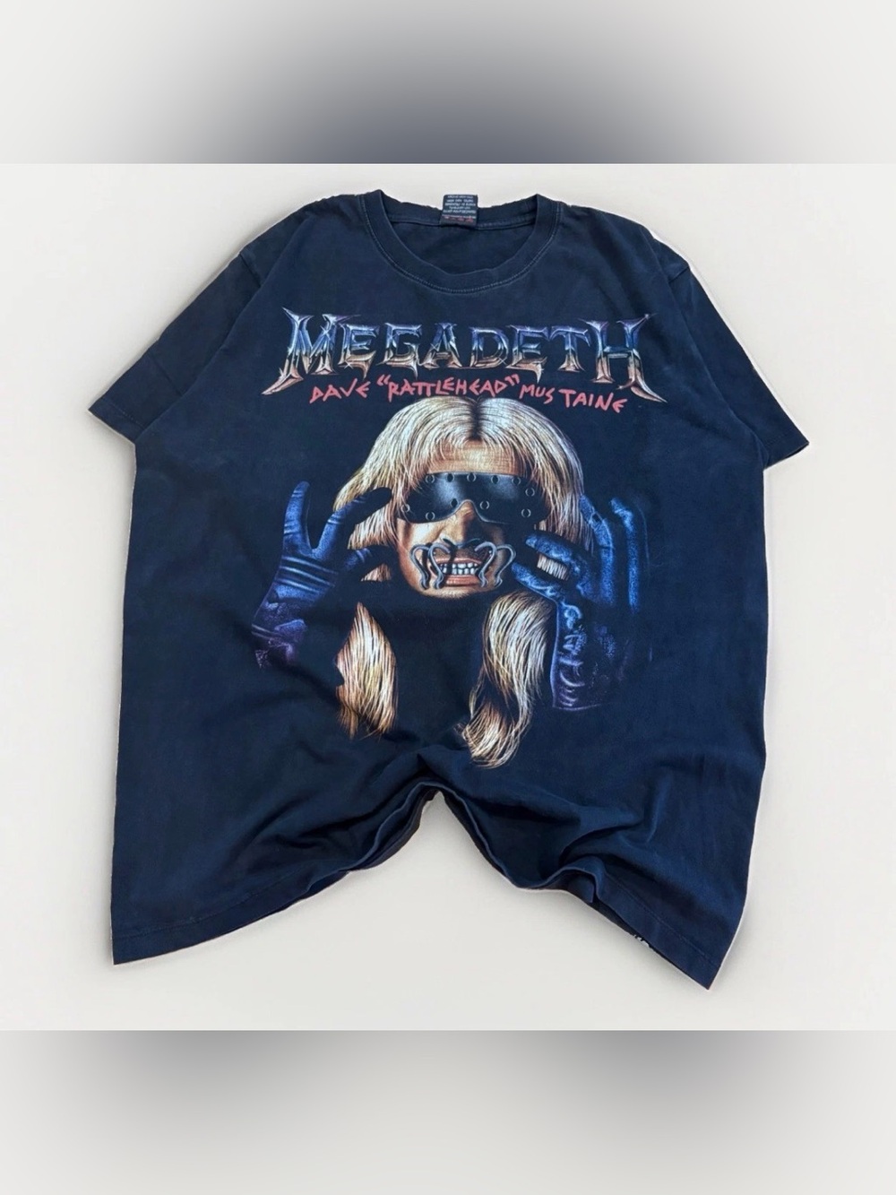 Vintage Megadeath T-Shirt Y2K Rattlehead Dave Mustaine Rock 90s Tee Rare Large